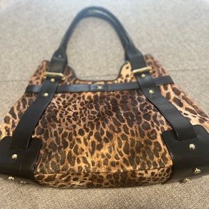 Maxx New York Cheetah Hair 2 in 1 Handbag